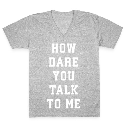 How Dare You Talk To Me V-Neck Tee Shirt