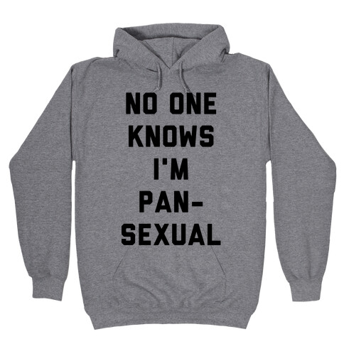 No One Knows I'm Pansexual Hooded Sweatshirt