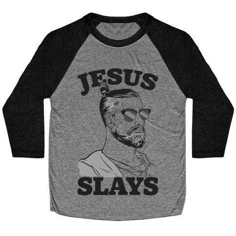 Jesus Slays Baseball Tee