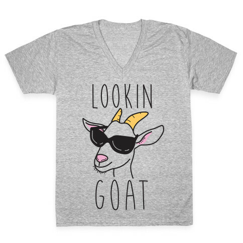 Lookin Goat V-Neck Tee Shirt