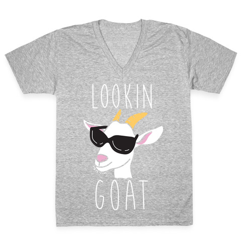 Looking Goat V-Neck Tee Shirt