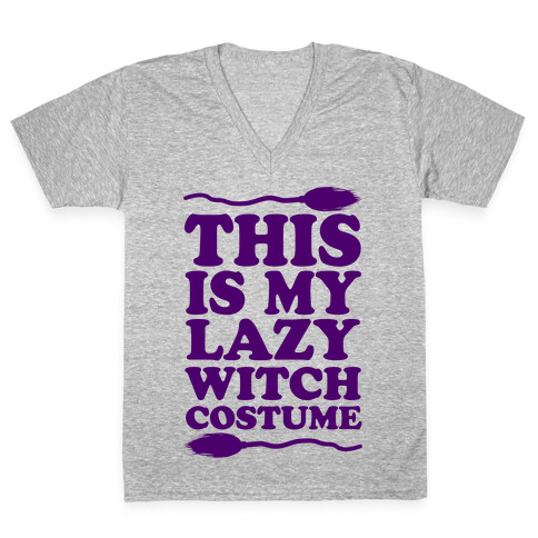 This Is My Lazy Witch Costume V-Neck Tee Shirt