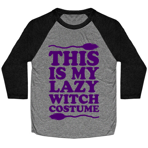 This Is My Lazy Witch Costume Baseball Tee
