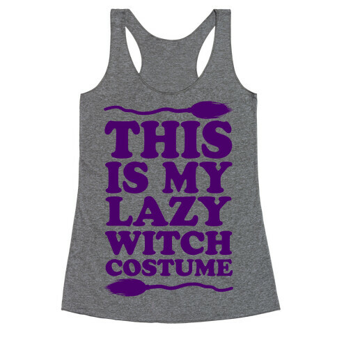 This Is My Lazy Witch Costume Racerback Tank Top