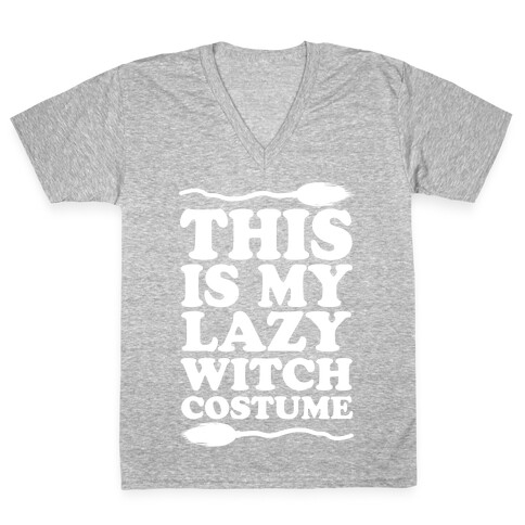 This Is My Lazy Witch Costume V-Neck Tee Shirt