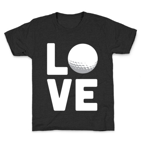 Love Golf (White Ink) Kids T-Shirt