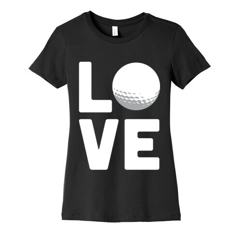 Love Golf (White Ink) Womens T-Shirt