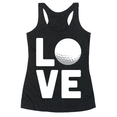 Love Golf (White Ink) Racerback Tank Top