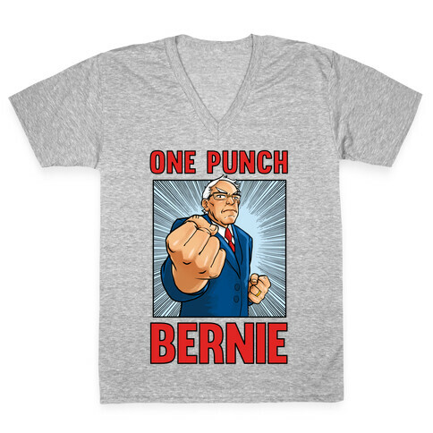 One Punch Bernie V-Neck Tee Shirt