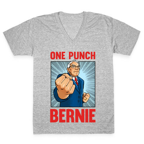 One Punch Bernie V-Neck Tee Shirt