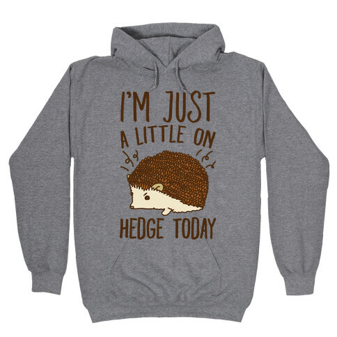 I'm Just A Little On Hedge Today Hooded Sweatshirt