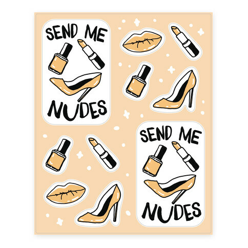 Send Me Nudes Stickers and Decal Sheet