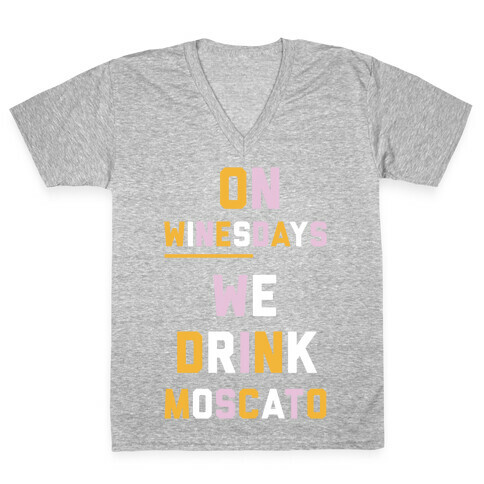 On Winesday We Drink Moscato V-Neck Tee Shirt