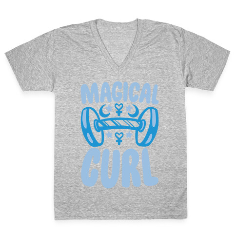 Magical Curl Parody V-Neck Tee Shirt