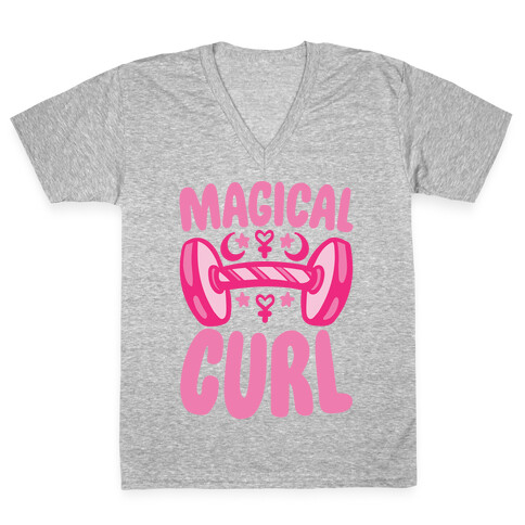 Magical Curl Parody V-Neck Tee Shirt