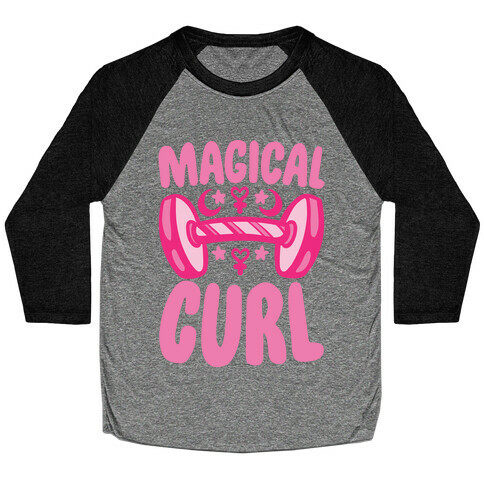 Magical Curl Parody Baseball Tee