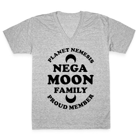 Negamoon Family Proud Member V-Neck Tee Shirt