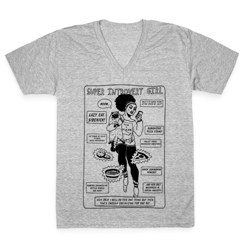 Super Introvert Girl V-Neck Tee Shirt