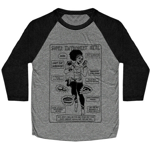 Super Introvert Girl Baseball Tee