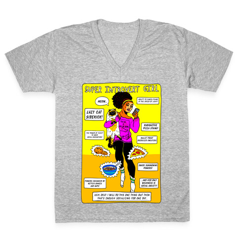 Super Introvert Girl V-Neck Tee Shirt