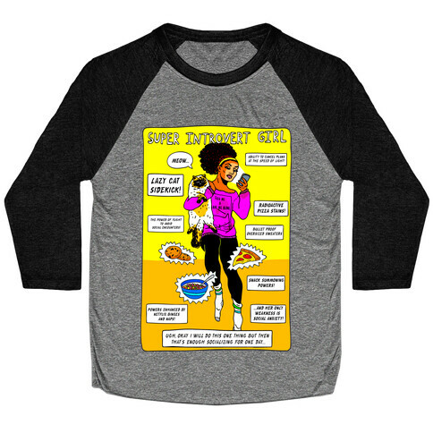 Super Introvert Girl Baseball Tee