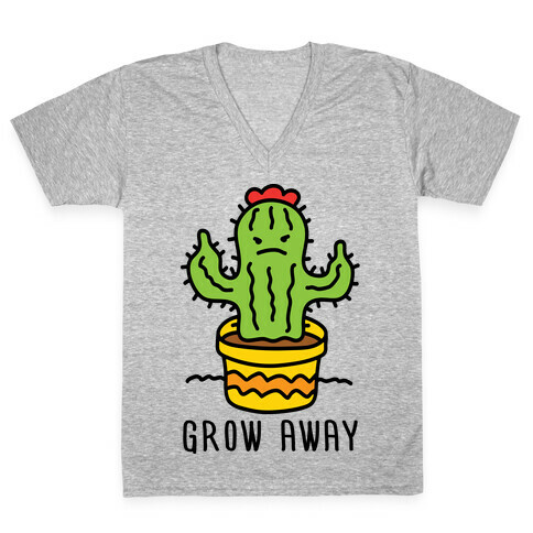 Grow Away Cactus V-Neck Tee Shirt