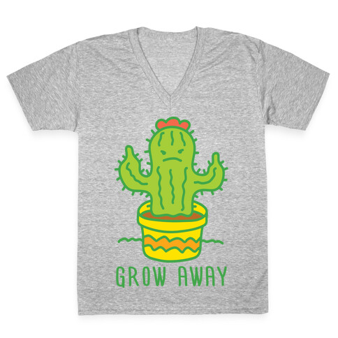 Grow Away Cactus V-Neck Tee Shirt