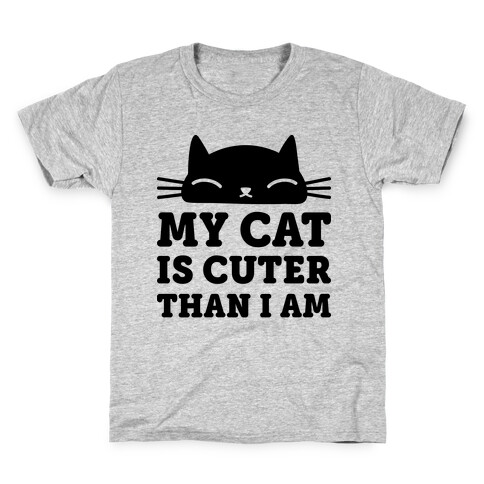 My Cat Is Cuter Than I Am Kids T-Shirt