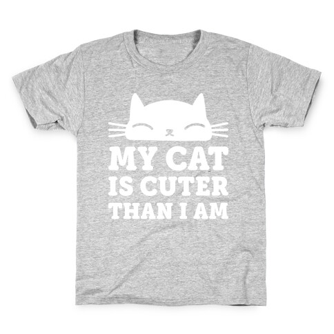 My Cat Is Cuter Than I Am Kids T-Shirt