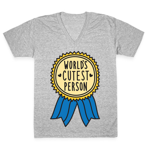 World's Cutest Person V-Neck Tee Shirt