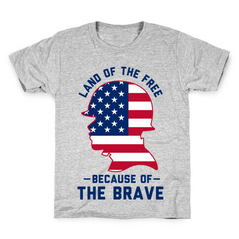 Land Of The Free Because of the Brave Kids T-Shirt