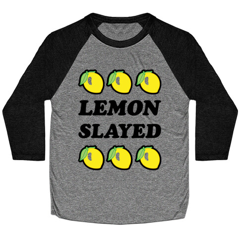Lemon Slayed Parody Baseball Tee