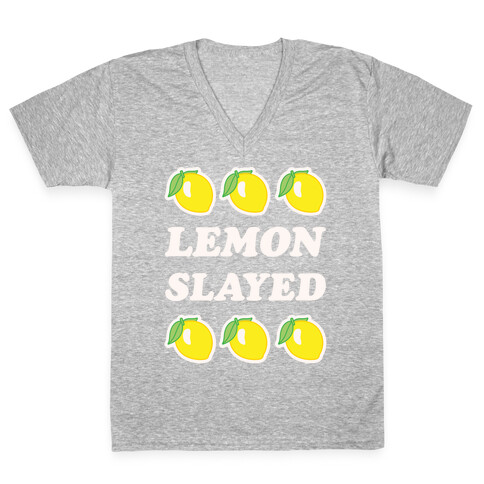 Lemon Slayed Parody V-Neck Tee Shirt