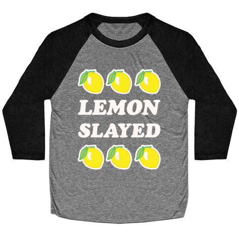 Lemon Slayed Parody Baseball Tee