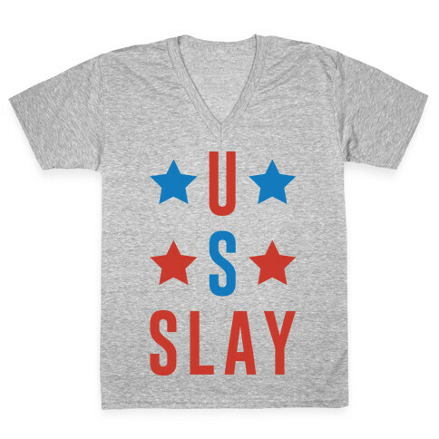 U S Slay V-Neck Tee Shirt