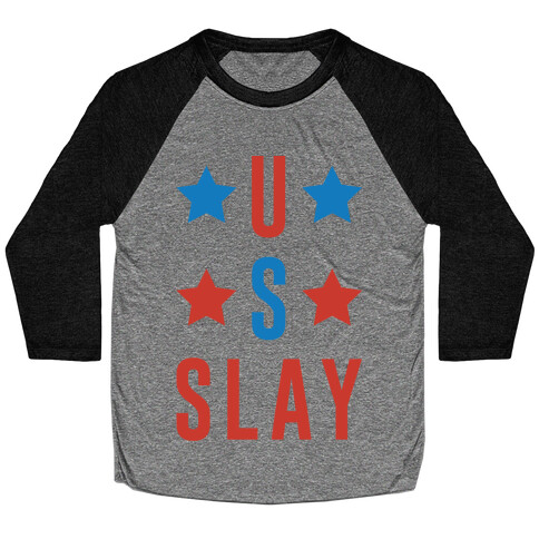 U S Slay Baseball Tee