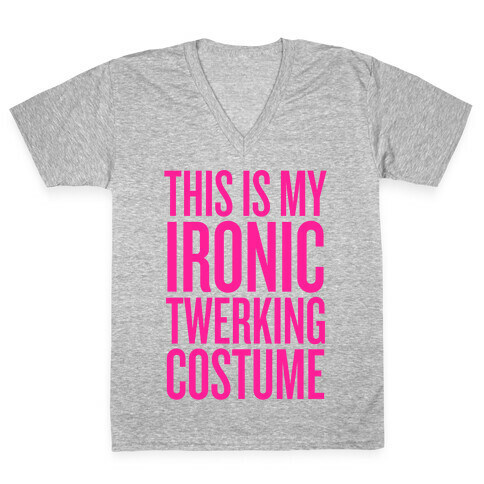 Ironic Twerking Costume V-Neck Tee Shirt