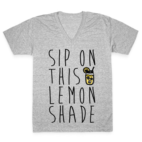 Sip On This Lemon Shade V-Neck Tee Shirt