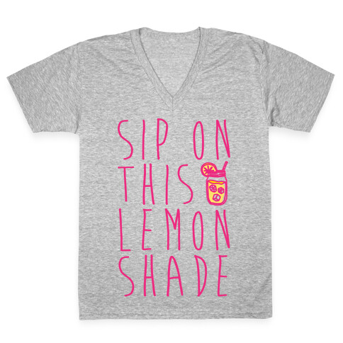 Sip On This Lemon Shade V-Neck Tee Shirt