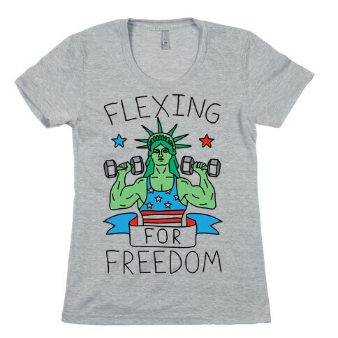 Flexing For Freedom Womens T-Shirt