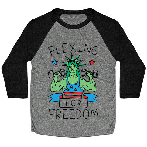 Flexing For Freedom Baseball Tee