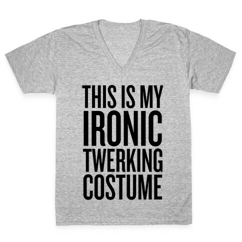 Ironic Twerking Costume V-Neck Tee Shirt