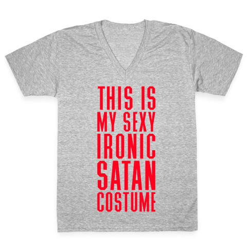 This Is My Sexy Ironic Satan Costume V-Neck Tee Shirt