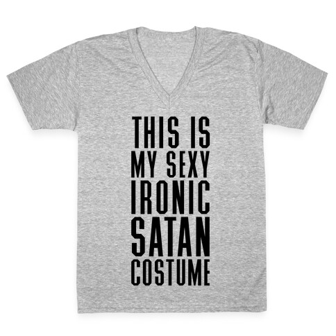 This Is My Sexy Ironic Satan Costume V-Neck Tee Shirt