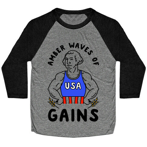 Amber Waves Of Gains Baseball Tee