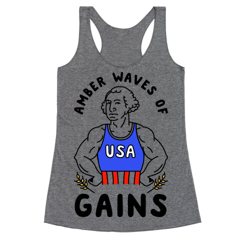 Amber Waves Of Gains Racerback Tank Top