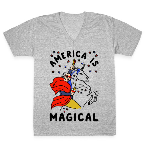 America Is Magical V-Neck Tee Shirt