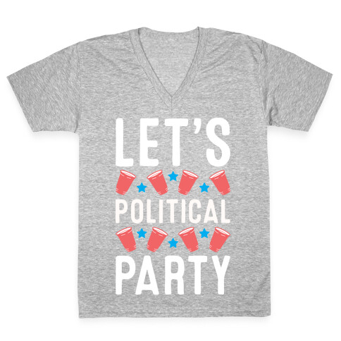 Let's Political Party V-Neck Tee Shirt