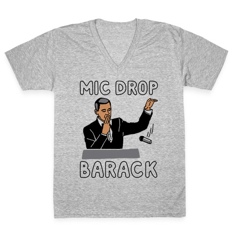 Mic Drop Barack V-Neck Tee Shirt