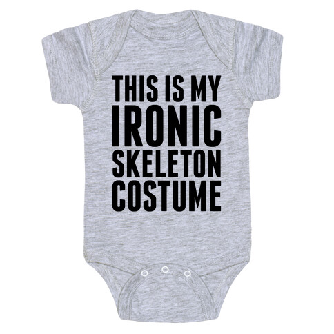 Ironic Skeleton Costume Baby One-Piece